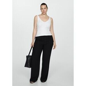 MNG By Mango Knit strap top Ecru 2XL